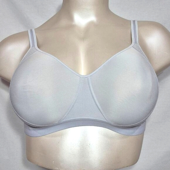2XL Hanes HCX3 G507 HBG7 X-Temp Foam Wireless Wire Free Sports Bra Light Gray - Picture 1 of 5